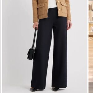 CASTON HIGH WAIST WIDE LEG NAVY BLUE PONTE PANTS